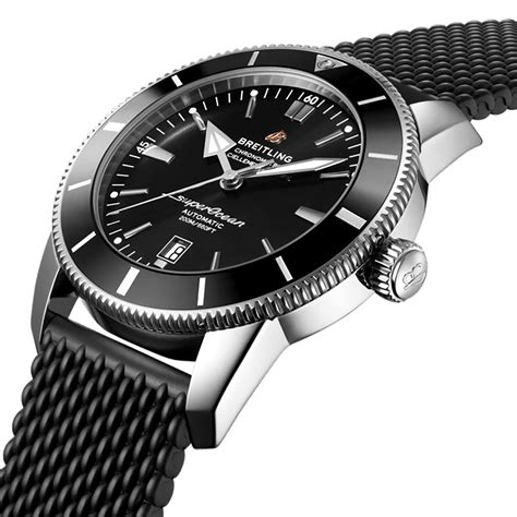 breitling superocean heritage 46mm automatic black dial rubber strap|Breitling Superocean Heritage chrono.